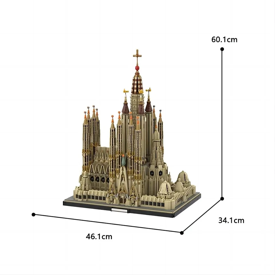 MOC Sagrada Familia Catedral Bloques de Construcción Juguetes Set 10045 Piezas Regalo Foto 2 de 4