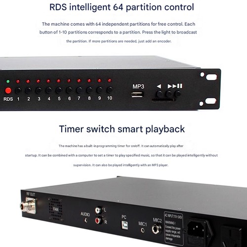 ELE EL-30H FM Broadcast Transmitter FM Transmitter with RDS and Power Amp Module - Zdjęcie 4 z 10