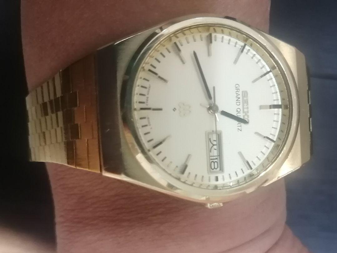 SEIKO GRAND QUARTZ GQ TWIN QUARTZ MEN'S WRISTWATCH CAP-GOLD SEIKO GRAND QUARTZ GQ TWIN QUARTZ MEN'S WRISTWATCH CAP-GOLD