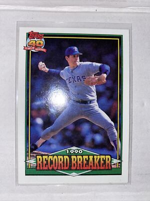 メジャーリーグカード ノーランライア 1991 Topps 40 years of Baseball 1990 Record Breaker Nolan