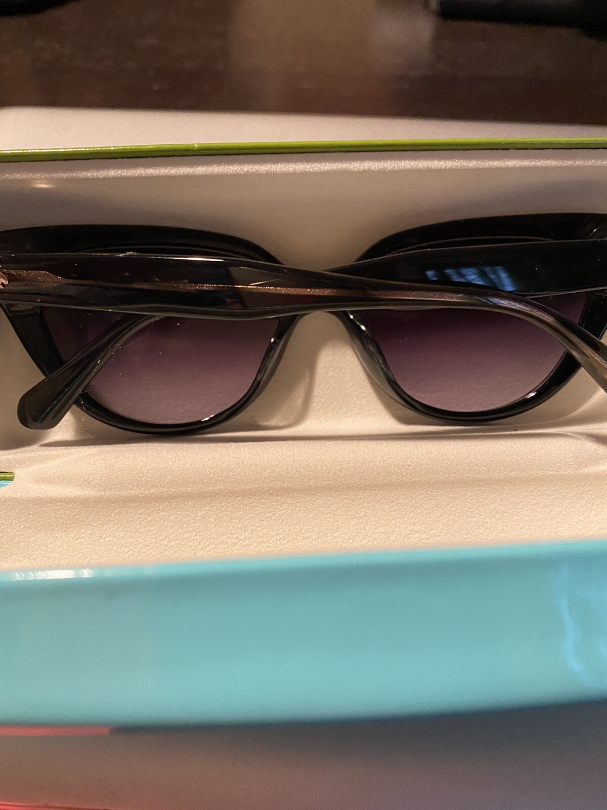 Authentic Kate Spade Alijah/G/S Cat Eye Sunglasses Black Gradient with