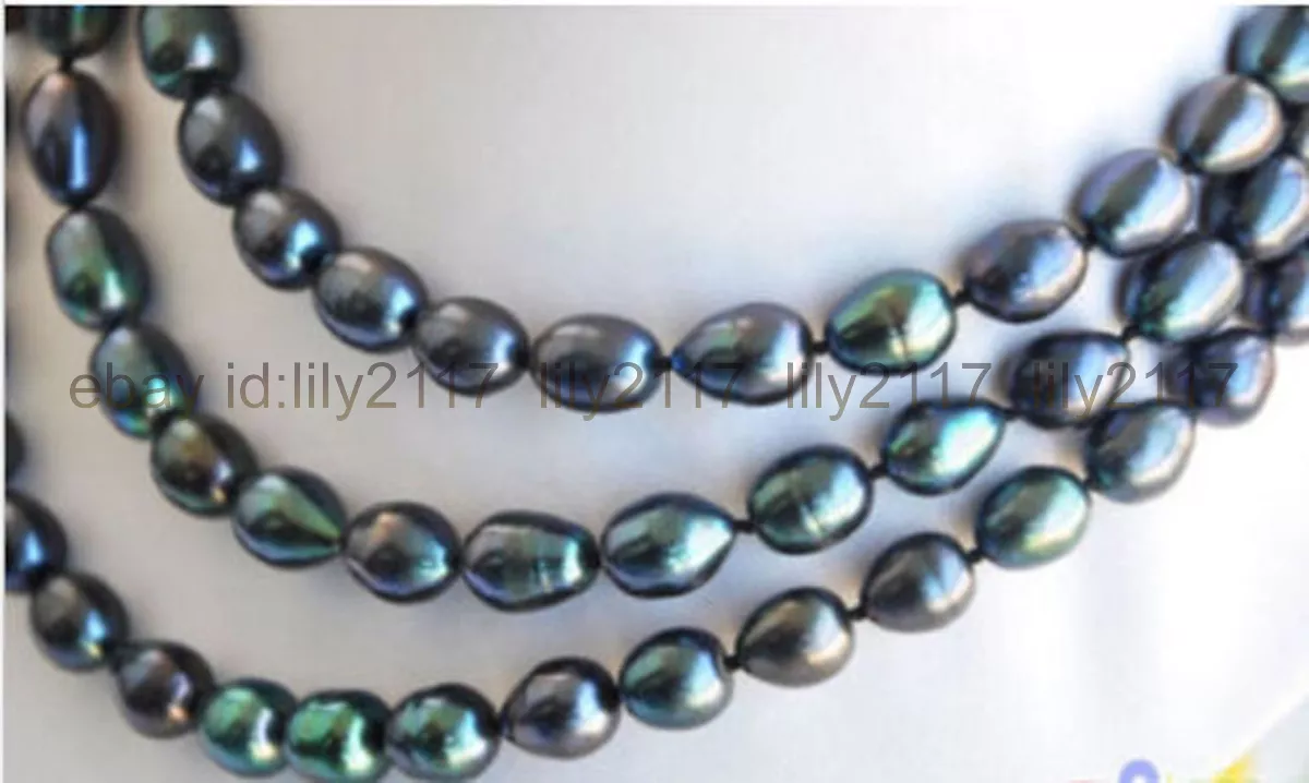 Ebay black pearl necklace sale