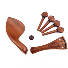 High Quality FLOWER Violin Tailpiece 4/4 w/Tuning Peg Tailpiece Endpin New