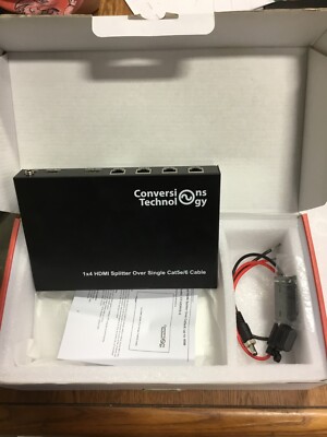 Conversions Technology  1X4 HDMI Splitter Over CAT5E/6 CABLE W/HARNESS (HP20)