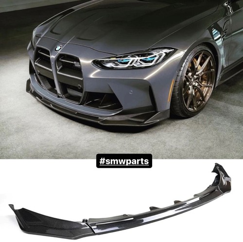 For 2021-25 BMW G80 M3 G82 G83 M4 Carbon Fiber V Style Front Bumper Lip Splitter - Bild 1 von 3