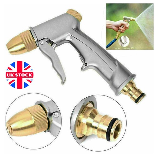 Car High Pressure Water Spray Gun Metal Brass Nozzle Lawn Wash Hose Pipe Garden