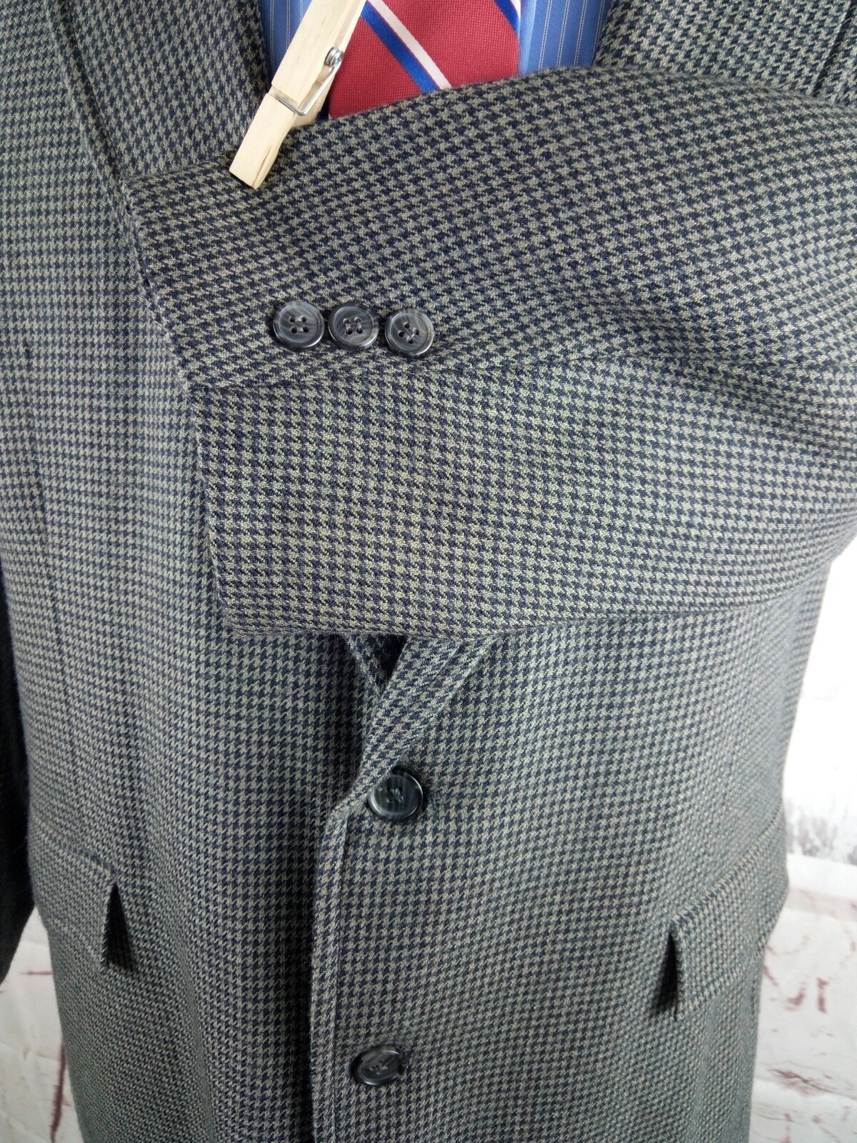Pendleton 42R 2 Button Multicolor Houndstooth Sui… - image 5