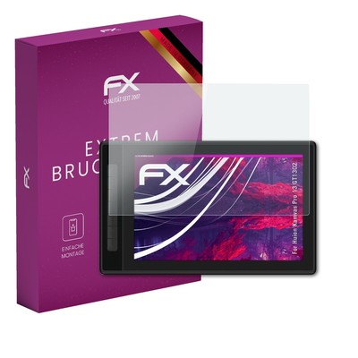 atFoliX Glasfolie für Huion Kamvas Pro 13 GT1302 Displayfolie 9H Schutzpanzer