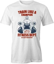 TRAIN LIKE A CHAMP TShirt Tee Short-Sleeved Cotton CLOTHING S1WSA151