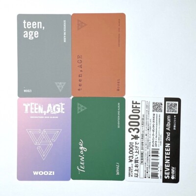 SEVENTEEN 2nd album TEEN AGE Woozi photo card set of 5 (4ver