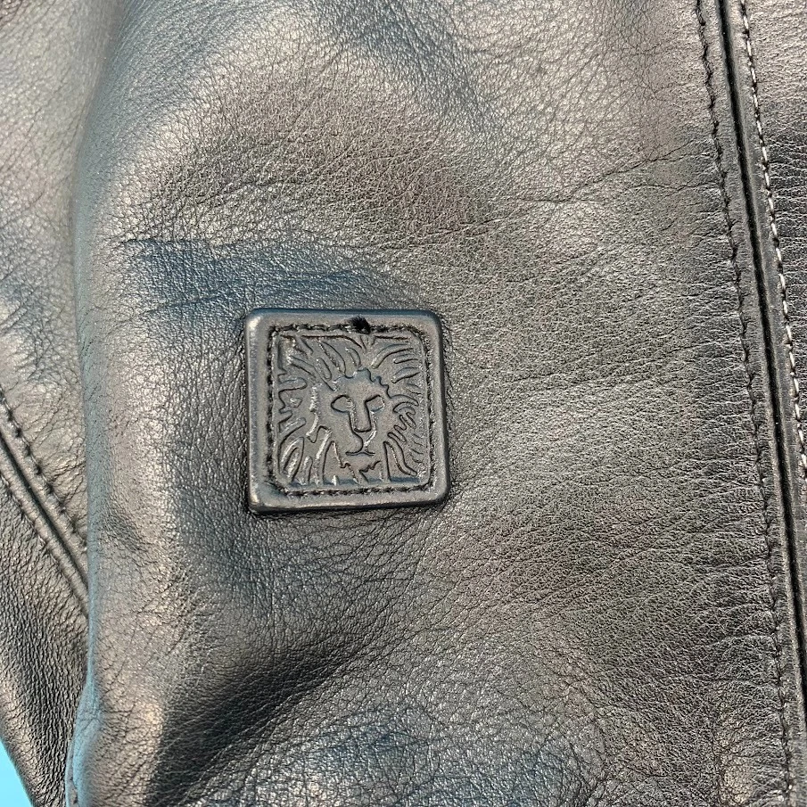 Vintage Anne Klein For Calderon Black Leather Crescent Shoulder Bag Purse - Image 3 of 4