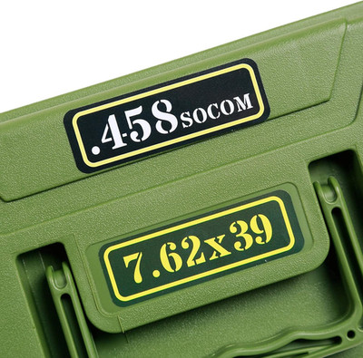 Ammo Can Vinyl Sticker Set Decal Label .22 .223 .308 9MM .380 .45 5.56 7.62 1...