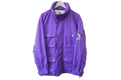 Vintage Fila Ice Fall Everest Jacket Full Zip Size L Ski Wear Style Purple 90s