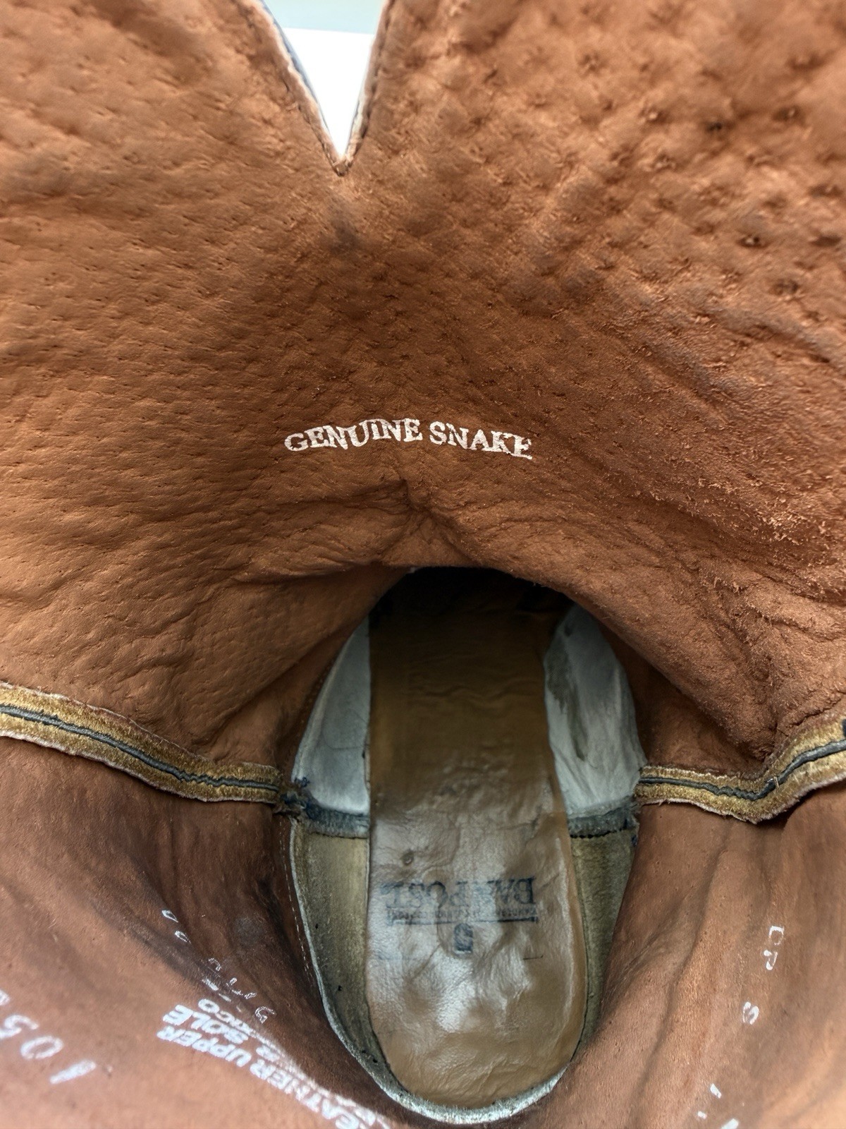 Dan Post Blue Python Cowboy Boots 10.5 - image 5