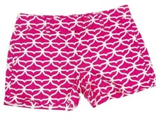 Vineyard Vines Whale Tail Dayboat Shorts Pink White Women Size 8