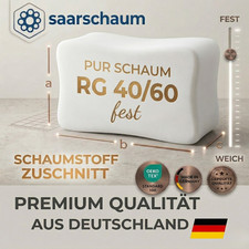 Schaumstoff Zuschnitt RG40 fest nach Maß Polster Sofa Sitzpolster