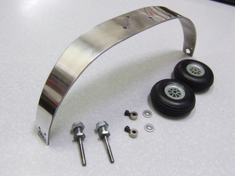 Tren de aterrizaje de montaje en fuselaje de aluminio vintage - avión RC Foto 3 de 4