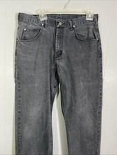 Vintage Black Wrangler Jeans 33x28 Faded Cowboy Casual