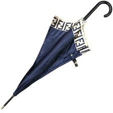 FENDI Italy ATC Vintage Used Luxury Long Umbrella FF Multicolor Gorgeouss 12