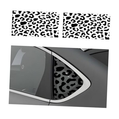 2 PCS Side Window Decals for Car, Precut Leopard Cheetah Print Rear Quarter 