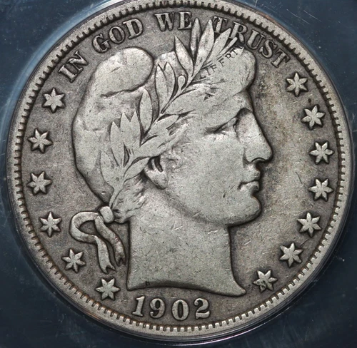 1902-P Barber Half Dollar ANACS VF 20 - Bold Liberty - Strong Eye Appeal