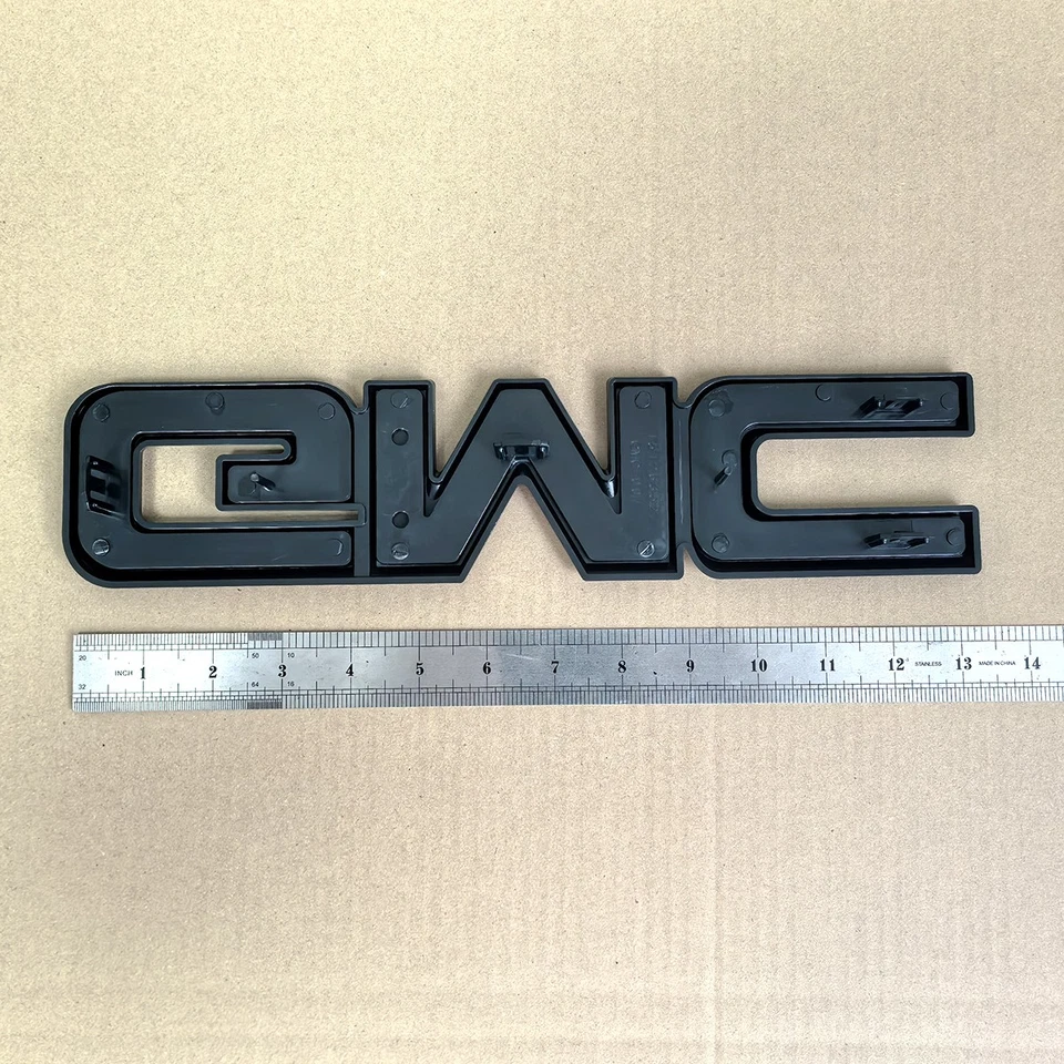 Insignia emblema GMC negra delantera grande 2007-2014 OEM parrilla para Yukon Acadia Foto 4 de 4
