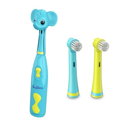 Brusheez Kid's Electric Toothbrush Set & Replacement Heads 2 Pack - Ollie The...
