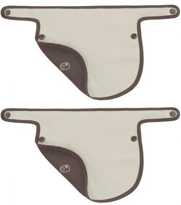 2-Pack GENUINE MAMAS & PAPAS Dove Grey Bibs fit Morph Baby Carrier- Washable 11z