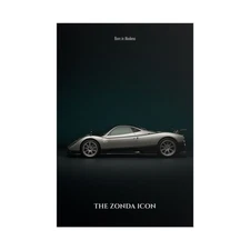 Pagani Zonda Poster - Exotic Supercar Wall Art Print, Garage Decor