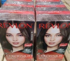 6 REVLON Color Silk Permanent Hair Color Medium Brown #41 ammonia free Wholesale