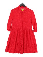 Hush Shirt Maxi Dress UK10 in Red