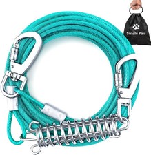 Heavy Duty Tie Out Cable for Large Dogs - 50FT Chew 125lbs / 50ft Ice Blue