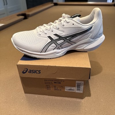 Asics Solution Speed FF 3 1041A438-101 Men's US 8.5D White Tennis Shoes JLOL409