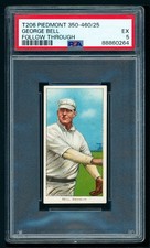 1909-11 T206 Piedmont - George Bell - Follow Through Brooklyn - PSA 5 Stunner