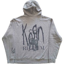Korn Hoodie Requiem Band Logo new Official Mens Grey Pullover