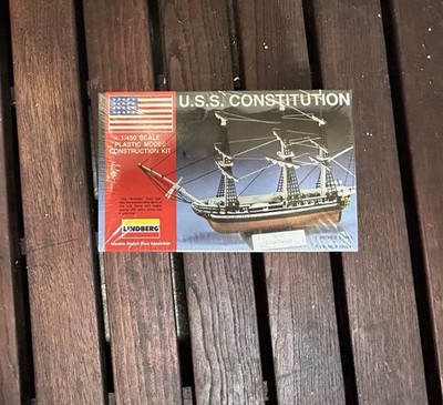 USS Constitution Model Ship Lindberg 1:450 Scale Model Ship 7 x6 