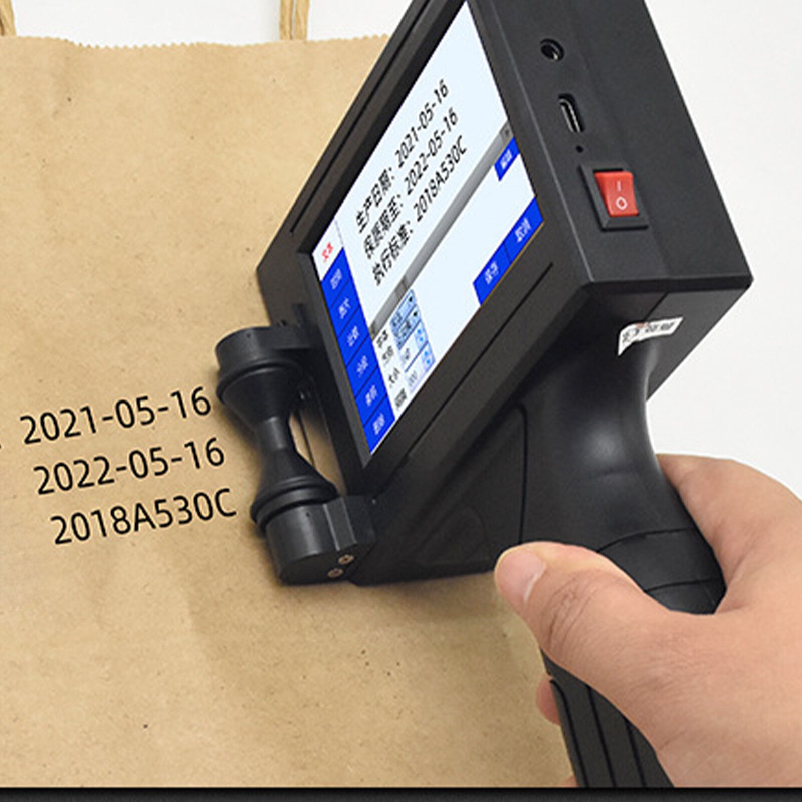 Handheld Inkjet Printer Touch Screen Date Logo Label QR Bar Code Laser Coder New