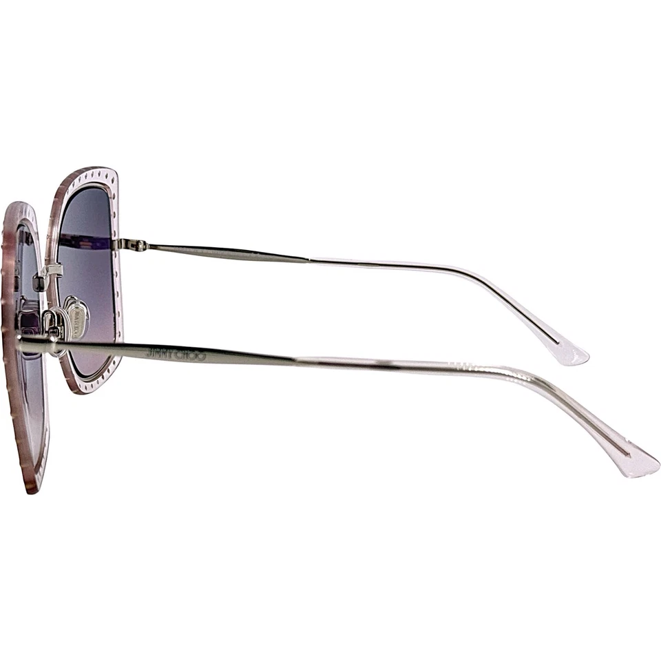 Jimmy Choo DanyS Womens Metal Sunglass OKTSF7 Palladium Lilac 56-21 Italy w Case - Image 4 of 4