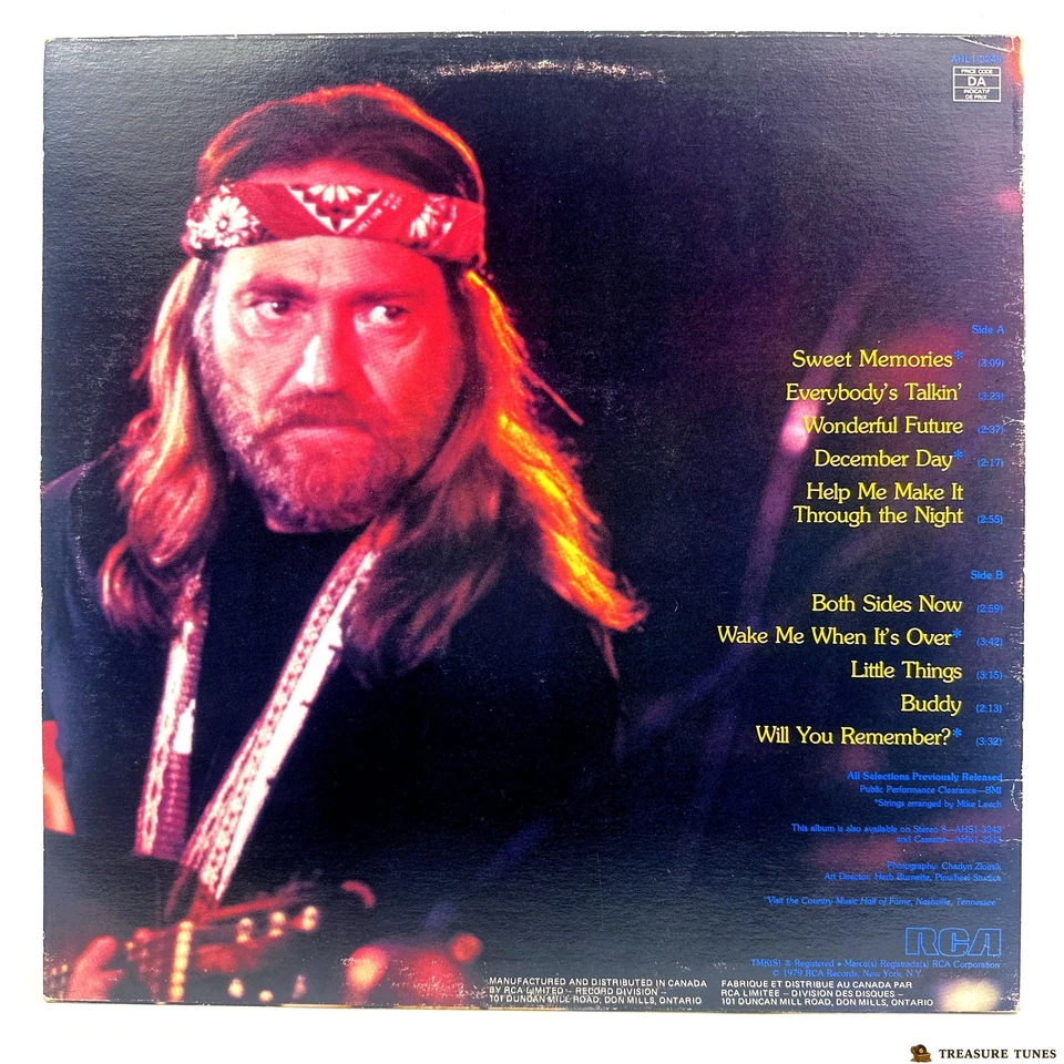 Willie Nelson – Sweet Memories Vinyl (LP, Compilation) AHL1-3243 - Image 3 of 4