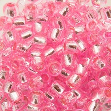 8/0 TOHO ROUND Silver Lined Pink Seed Bead 8g