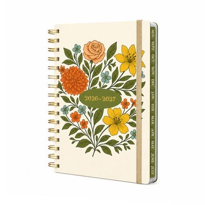 2026-2027 Mid-Year Monthly Weekly Spiral Planner B5 August Start Agenda