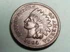 1864-L  INDIAN HEAD CENT   VERY NICE AU  COIN SNOW 3