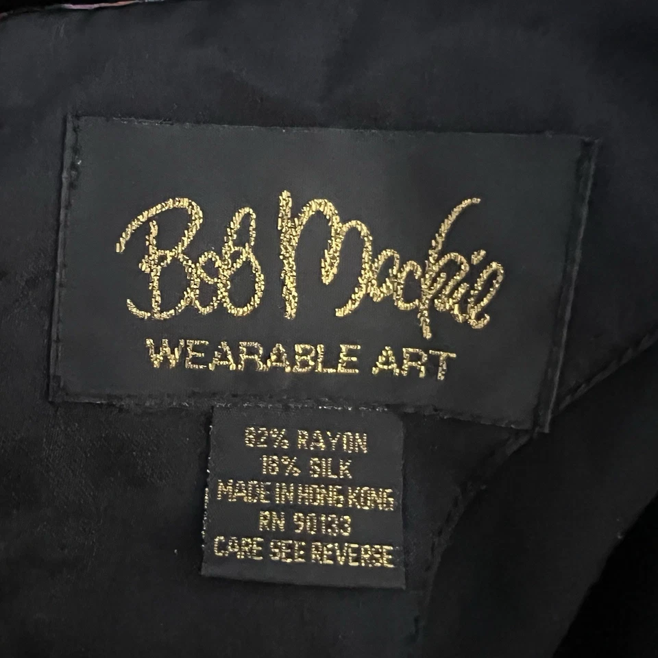 Bob Mackie Mujer Mezcla de Seda Terciopelo Paisley Usable Arte Top Grande Arte Usable Foto 4 de 4