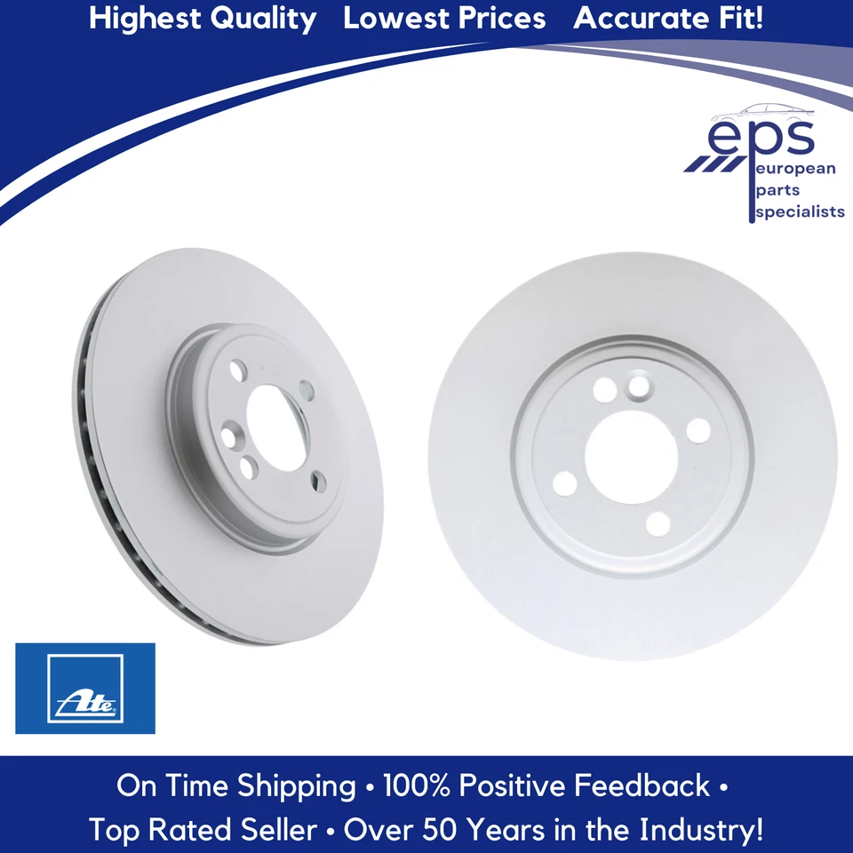 Rotores de disco de freno delanteros Mini Cooper 2006-15 Premium Ate Coated 34 11 6 858 652 Foto 3 de 4