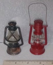 2 Vintage Bronze Barn Or Railroad Lanterns Bronze Pencil Sharpeners MCM 1970s 