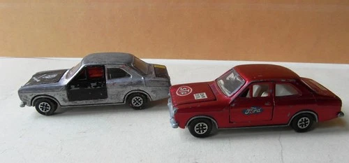 Dinky 168  Ford Escort Mk 1. Red + Another. Vintage. 1968. Spares or Repair