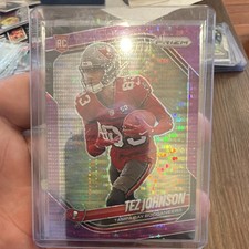 2025 Panini Prizm Tez Johnson Rookie Purple Prizm RC #381 Tampa Bay Buccaneers