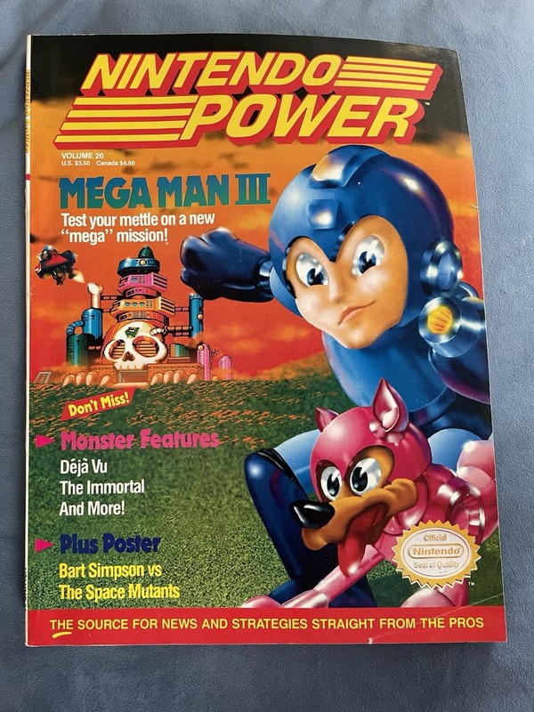 Nintendo Power Magazine Volume 20 Mega Man II January 1991 The Immortal 