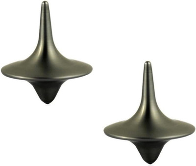 2Pcs Silver Accurate Spinning Top,Forever Spin,Portable Precision Metal Spinner