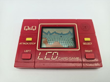 1984 Q&Q LCD HANDHELD Card Game Clock FLYING SAUCER Soucoupe UFO Japan CBM Corp.
